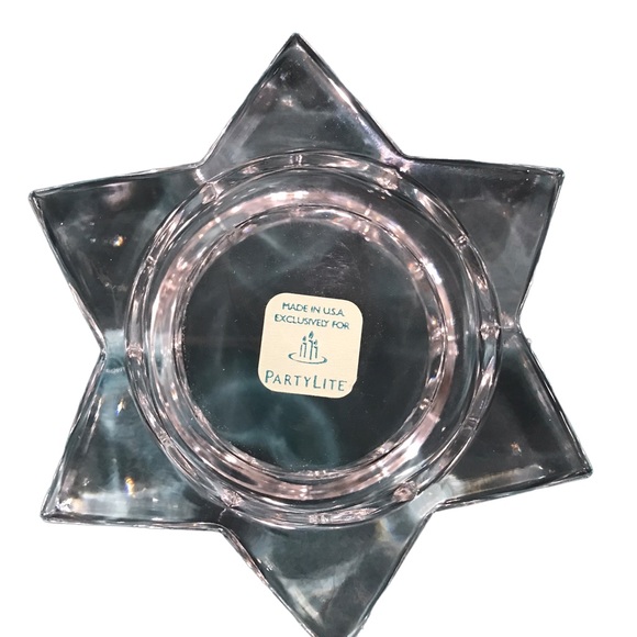 Party lite crystal six point star Tea-light Candle Holder 5Wx 2H - Picture 6 of 16